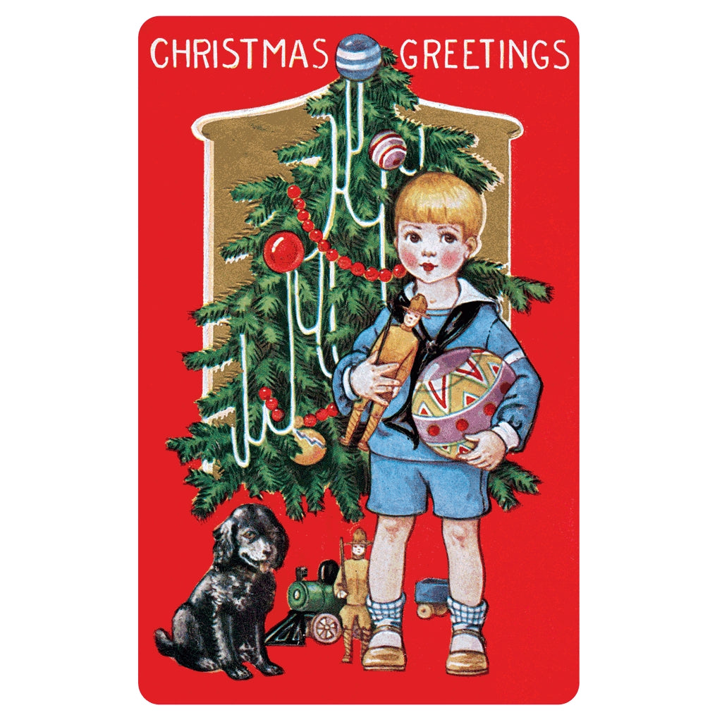 Vintage Christmas Holiday Sticker Box