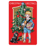 Vintage Christmas Holiday Sticker Box