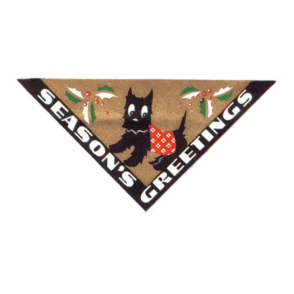 Vintage Christmas Holiday Sticker Box