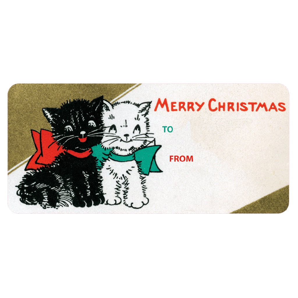 Vintage Christmas Holiday Sticker Box