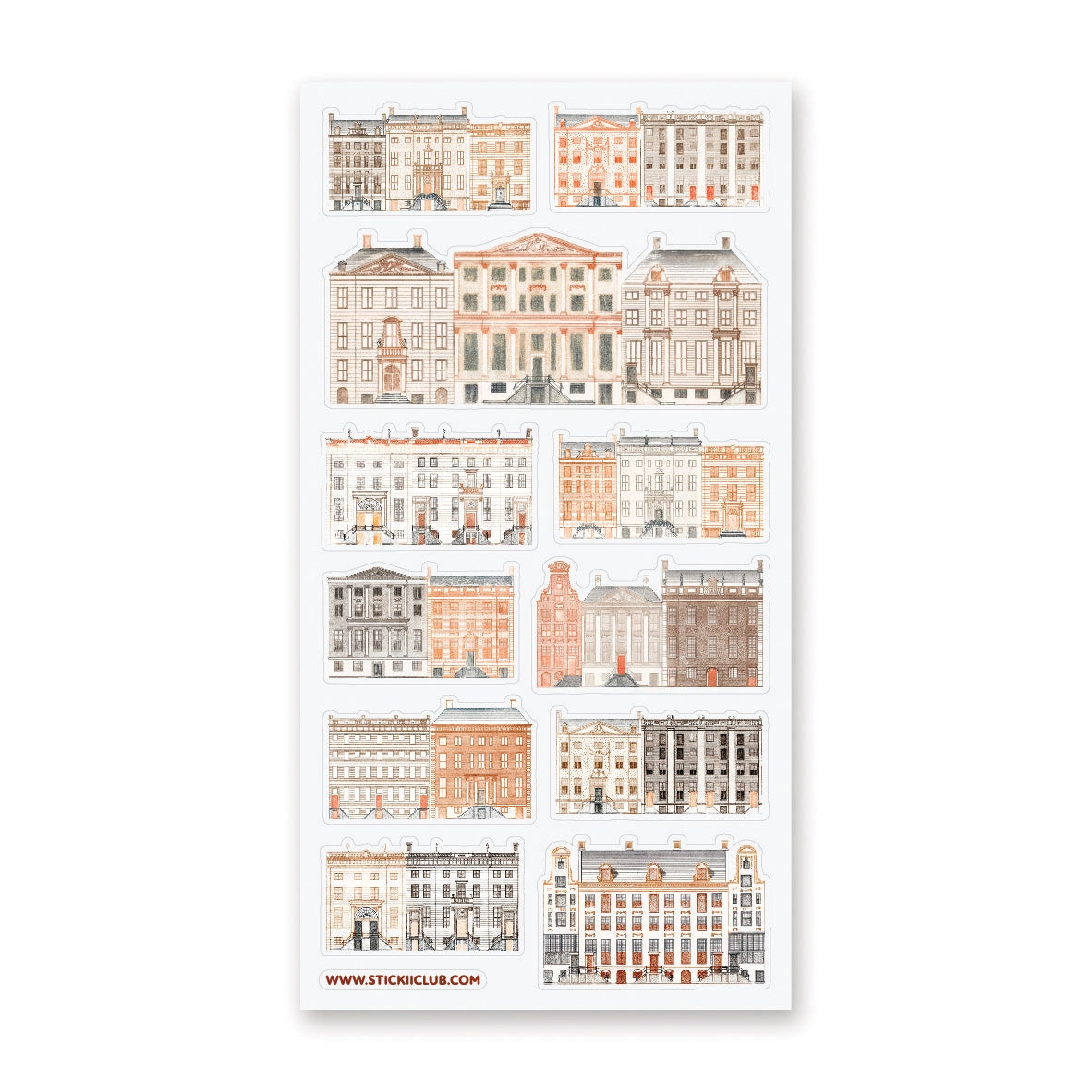🏢 Step into a watercolor cityscape of timeless charm with this stunning sticker sheet. From stately mansions and grand public halls to quaint vintage facades, every delicate sketch captures the artistry of historic architecture. A treat for architecture admirers and art lovers alike, this sheet will bring a touch of sophistication and old-world beauty to any creative project.
