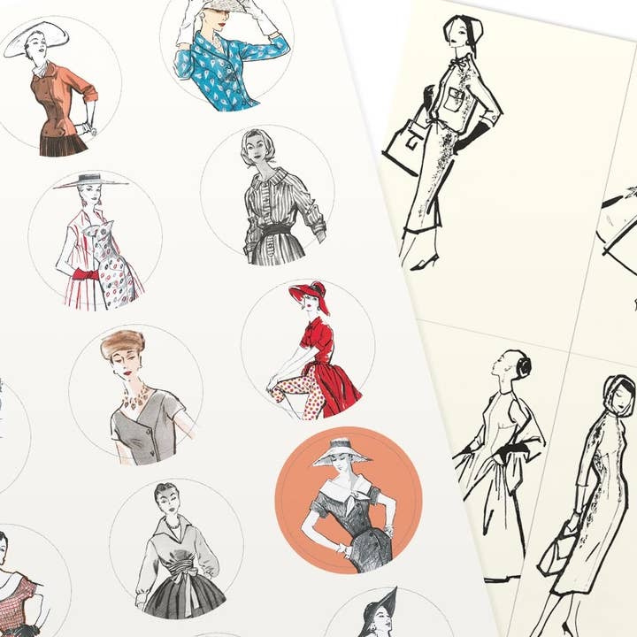 Libro de etiquetas y cintas adhesivas de moda vintage