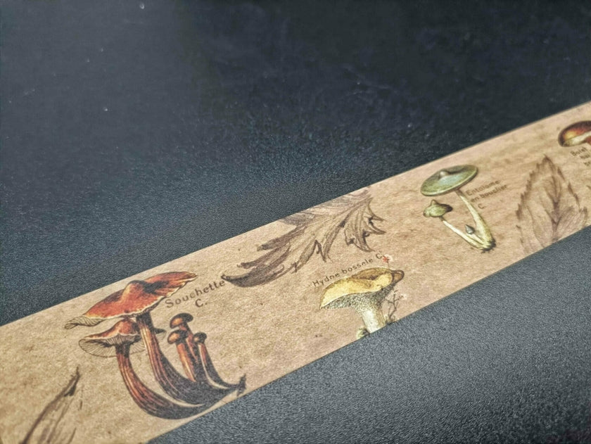 Cinta washi vintage con forma de hongo