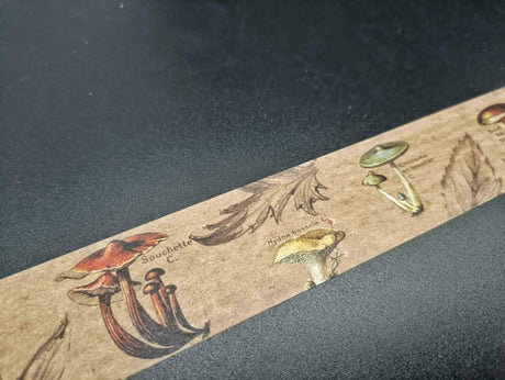 Cinta washi vintage con forma de hongo