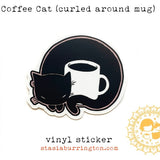 Vinyl Sticker - Coffee Cat (Coffee Nap)