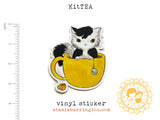 Kittea Tea Cat Vinyl Sticker