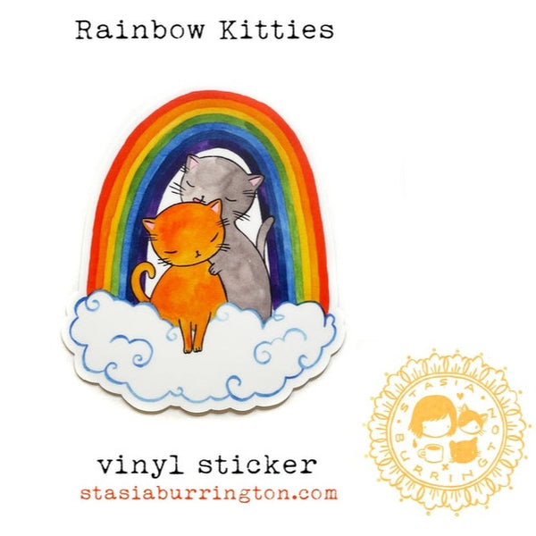 Rainbow Kitties Vinyl Sticker