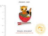 Ramen Cat Vinyl Sticker