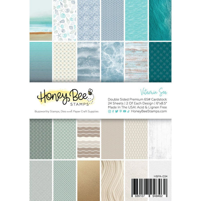 Bring a splash of beachy fun to your cards and paper crafts with our exclusive 6"x8.5" cardstock pads! Celebrate the sun, sand, and sea with this vibrant paper pad that inspires beautiful creations. It includes 24 double-sided sheets featuring 24 coordinating patterns, all printed on smooth satin finish 65# cover cardstock for a luxurious feel. Acid and lignin-free for lasting quality. Made with love in the USA!