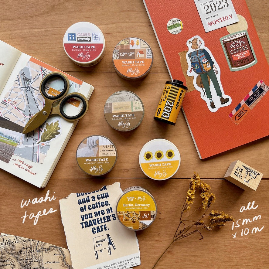 Cinta adhesiva washi de café