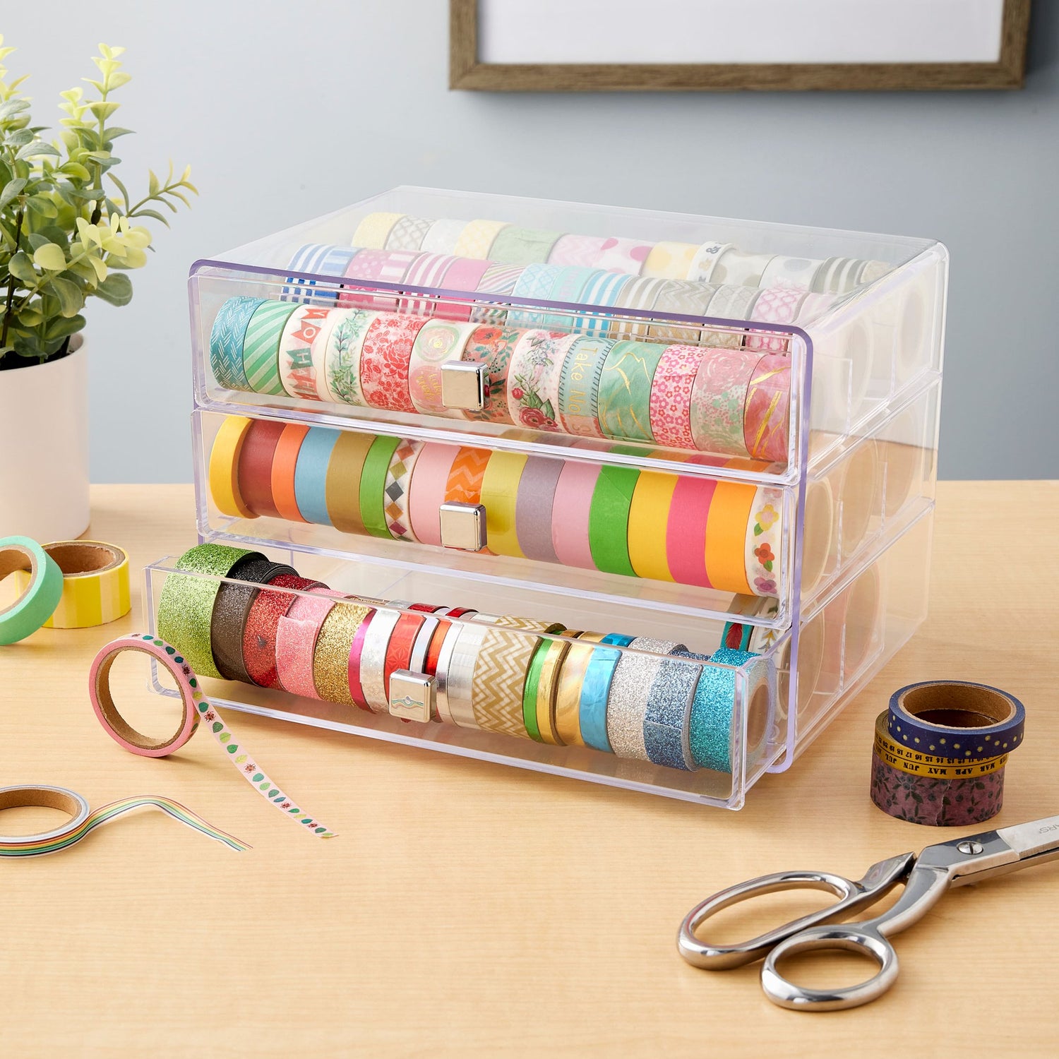 aufbewahrung washi tape Three-Drawer Washi Organizer – Little Craft Place