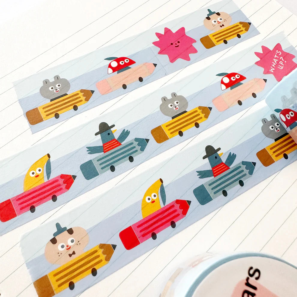 Pencil Cars SSD Wide Washi Tape