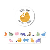 Only Happy Things Stationery - Colorful Cats Washi Tape