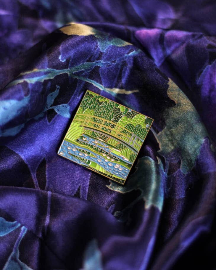 Water Lilies and Japanese Bridge Enamel Pin