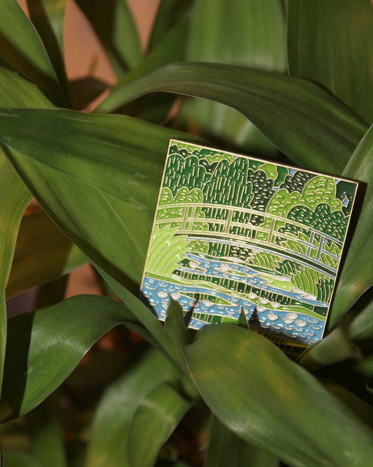 Water Lilies and Japanese Bridge Enamel Pin