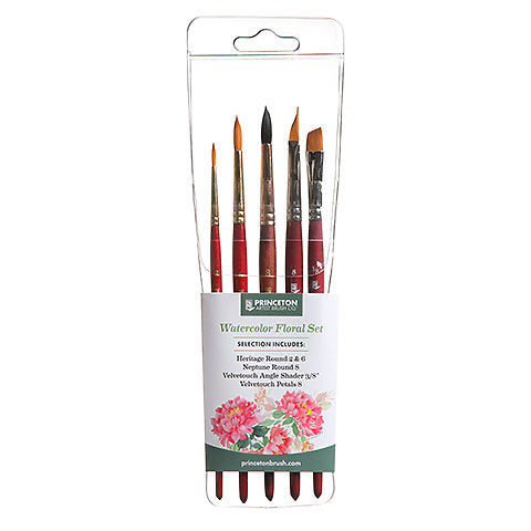 Watercolor Floral Professional 5-Brush Set