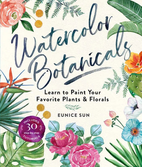 Learn to paint gorgeous watercolor flowers, houseplants, and arrangements with this inspiring guide that includes 30 step-by-step tutorials.

Filled with lessons and daily exercises, this fun introduction to watercolor teaches beginner artists how to create their own botanical-inspired paintings. It covers everything from selecting paper, paint, and brushes to choosing a palette, blending colors, and adding dimension and detail. Once you've mastered the essential techniques, you'll learn to paint cacti, pop