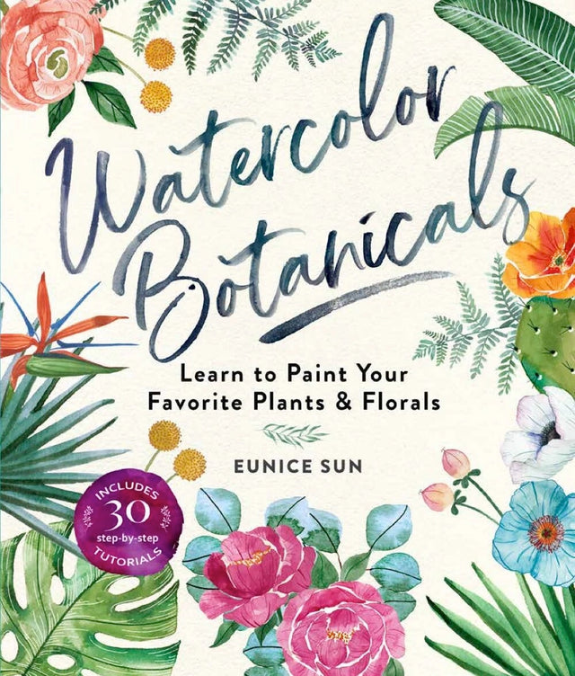 Learn to paint gorgeous watercolor flowers, houseplants, and arrangements with this inspiring guide that includes 30 step-by-step tutorials.

Filled with lessons and daily exercises, this fun introduction to watercolor teaches beginner artists how to create their own botanical-inspired paintings. It covers everything from selecting paper, paint, and brushes to choosing a palette, blending colors, and adding dimension and detail. Once you've mastered the essential techniques, you'll learn to paint cacti, pop