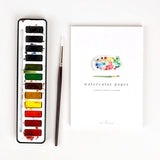 Delight in the art of watercolor with a pad of watercolor paper. Cold press paper has a slight texture and is beautiful to paint on with watercolors.

Details:

12 sheets of 110lb watercolor paper, tear off at top
Decorative cover and sturdy chipboard backer