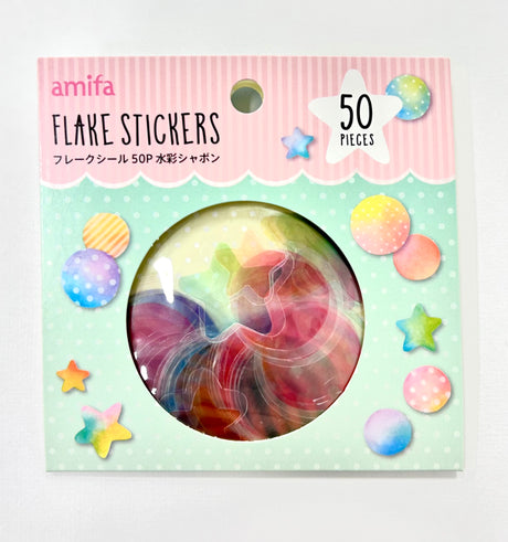 Watercolor Soap Sticker Flakes

These cute transparent stickers are perfect for journaling or scrapbooking!

50 pieces total
12 different designs