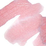 A tender rose quartze hue is veiled with graceful bluish tones, where silver and sapphire shimmer cast a cool, delicate sparkle across the surface, reflecting Emma's innocence and immaturity in how she so easily judged love.