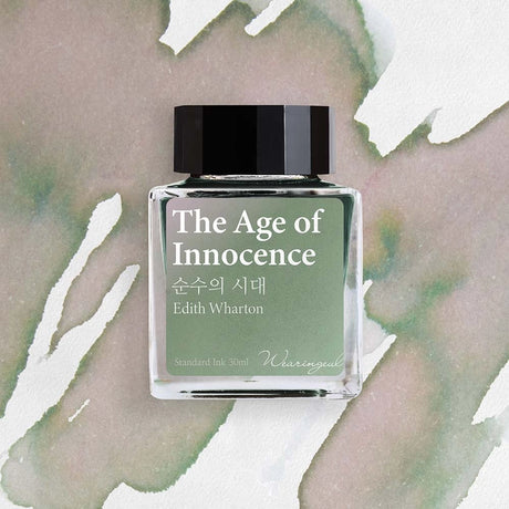 An ink blending sage green of disciplined restraint with baby pink that blooms like hidden feeling. The hue of an age when innocence was clothed in dignity beneath the graceful surface of New York society.
