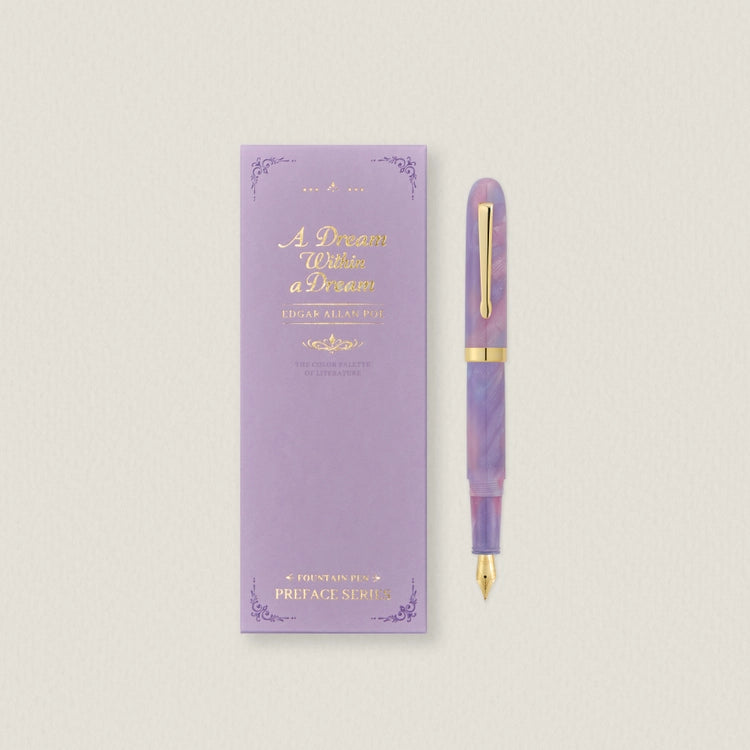 Discover the colors of literature inspired by the emotions and moments found in literary works, now in a fountain pen.&nbsp;

The Wearingeul Literature Fountain Pen was created to bring the colors of stories born from literature into your hands. Take your time with the Wearingeul Literature Fountain Pen and write down the words and impressions that stayed with you.&nbsp;

Inspired by the ethereal imagery of fleeting dreams and the transient beauty of golden sand slipping through fingers - introducing a pen 