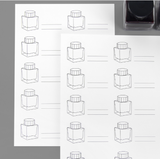 Wearingeul Impression Ink Color Swatch A5 Sheets- Ink Bottles