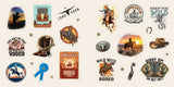 Colorful cowboy hats and boots. Lucky horseshoes and bucking broncos. Prickly cacti and desert sunsets. Delivering 500+ “cowboy-core” designs, this country-inspired StickerCore collection brings the Wild West to everyone.

Rhinestone-studded cowgirl boots, pretty paisleys, neon saloon signs, flower-crowned steer skulls, lucky horseshoes, galloping stallions, and fun sayings like “Yeehaw!” and “Howdy!”—what’s not to love about the western aesthetic?
 
 With Western Stickers, those ready to saddle up in style