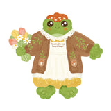 Add some quirky charm to your correspondence with adorable frog-shaped notecards!

These illustrated cards feature four different designs and punny greetings. From a wizard frog to a romantic frog, a bookish toad to a cowboy croaker, each of these playful amphibians will deliver your birthday wishes, congratulations, and cheerful ribbits to friends and family! The stationery set includes 12 die-cut notecards (4 designs repeating) and 12 envelopes.