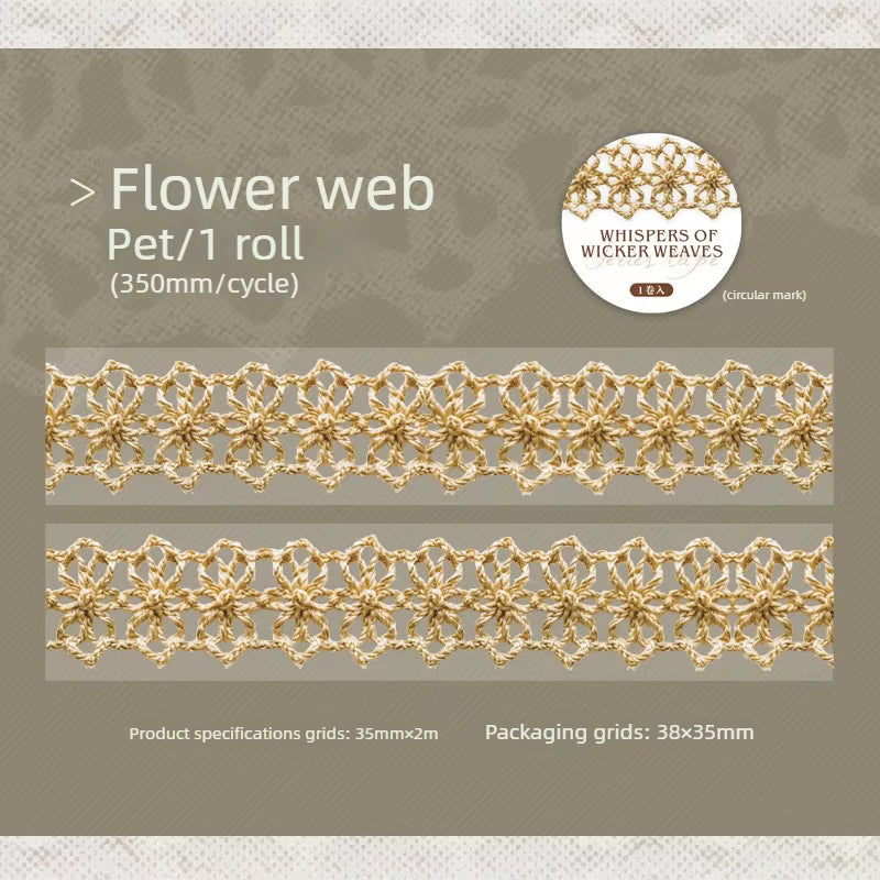 Add a cozy touch to your crafts with the Whiskers of Wicker Weaves Kiss Cut PET Tape. Each kiss‑cut piece is easy to peel and perfect for decorating journals, planners, pen‑pal letters, scrapbooks, and gifts. The soft wicker‑inspired motifs give your pages a gentle, homey touch that feels both cute and calming.

Kiss Cut
Includes 1 roll of PET tape