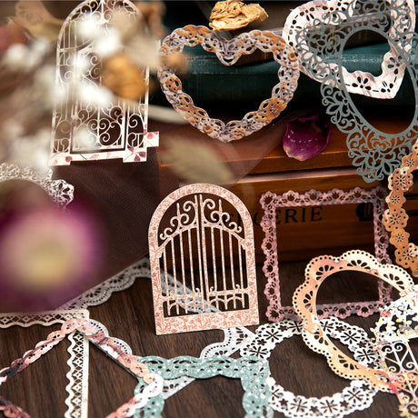 These hollowed lace ephemeras are great for various kinds of personal projects with its design being perfect for framing or decorating your pages! With 10 different designs in each pack, you can customize every page to your liking.

10 Piece Set
13.4x9.4x0.2 cm