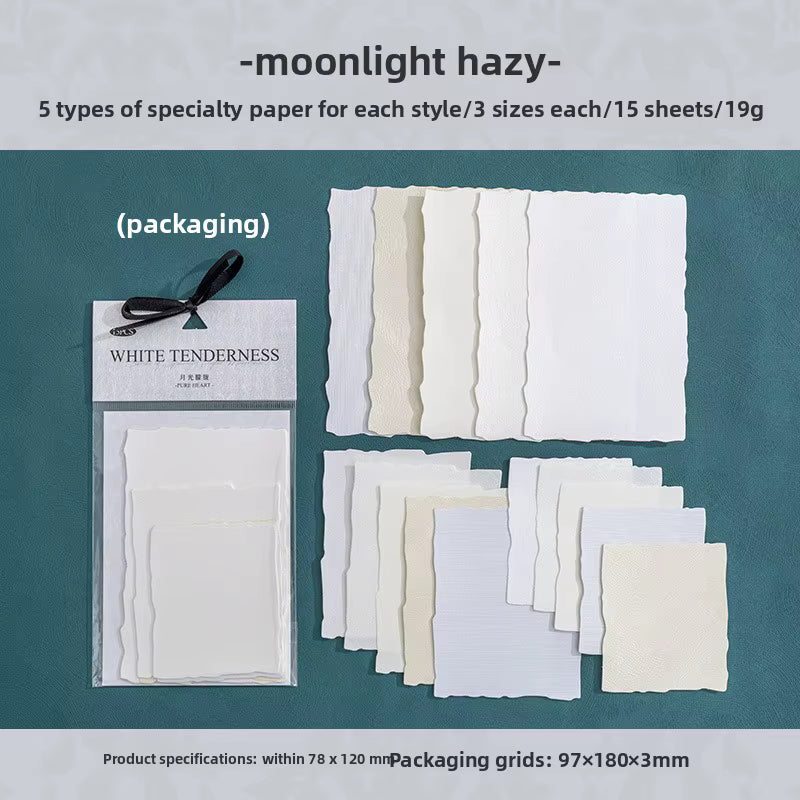 This beautifully crafted paper pack includes 15 pieces of cute paper materials in different patterns! Each pack comes with pieces in 5 varying styles with 3 of each design.

These pieces make great card decoration, collage pieces, or additions to your journal spreads!