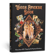A stunning collection of beautiful vintage stickers on all subjects magickal and mystical—from crystals to cats, moons to mages, goddesses and more. Wicca Sticker Book with decorative design on a black background