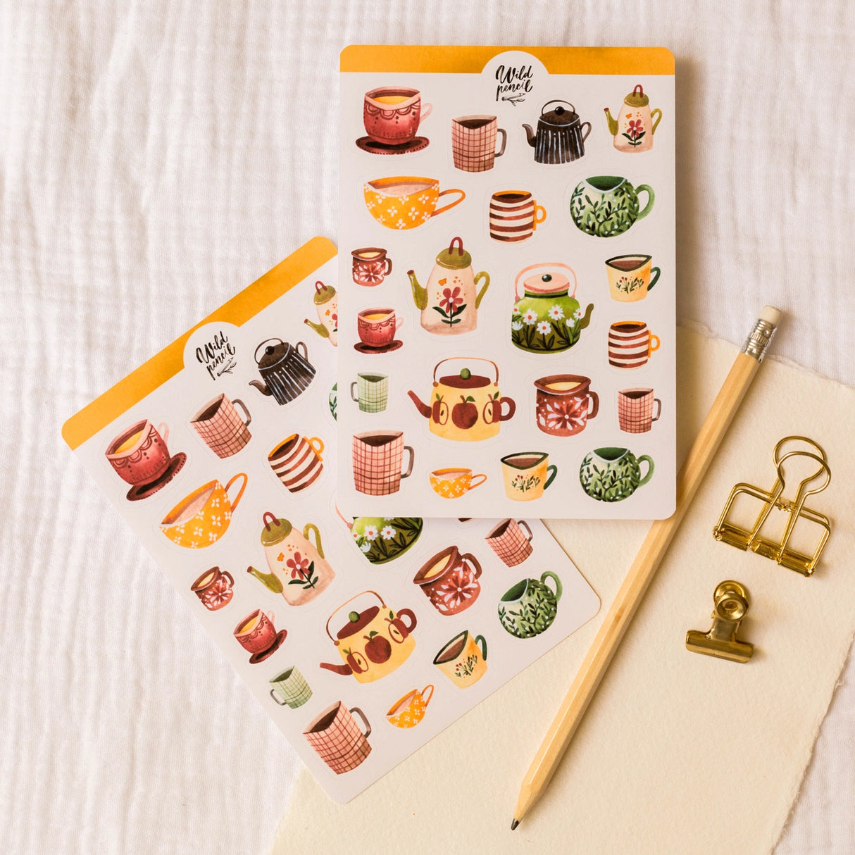 Designed with all travelers, wanderer and nature lovers in mind, sticker sheets have been core product of Wild Pencil Studio and loved by many in the last few years. Each decorated with my own original watercolor or gouache illustration, they are perfect for bullet journals, planners, envelopes or various other crafts!