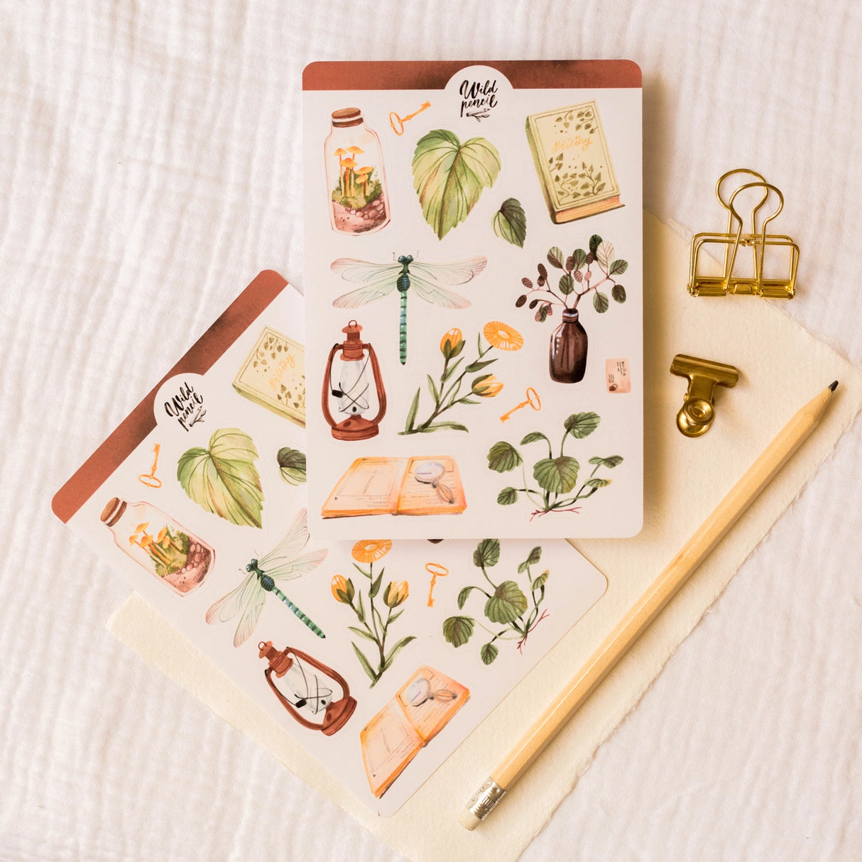 Paper sticker sheets have been core product of Wild Pencil Studio and loved by many in the last few years. Each decorated with my own original watercolor or gouache illustration, they are perfect for bullet journals, planners, envelopes or various other crafts!