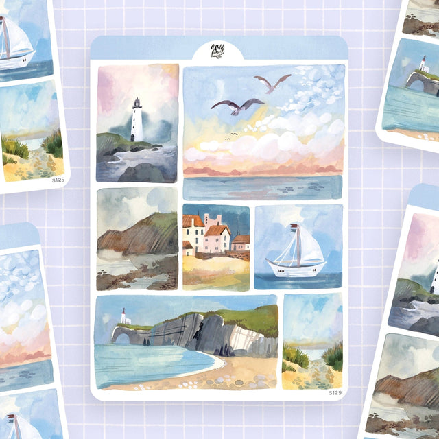 This paper sticker sheet has been designed with all summer lovers in mind! Perfect for your bullet journal, planner, snail mail or various other crafts. Designed from my original sketchbook illustrations, each made with love in Czech Republic.