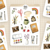 This paper sticker sheet has been designed with all summer lovers in mind! Perfect for your bullet journal, planner, snail mail or various other crafts. Designed from my original sketchbook illustrations, each made with love in Czech Republic.