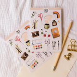 This paper sticker sheet has been designed with all summer lovers in mind! Perfect for your bullet journal, planner, snail mail or various other crafts. Designed from my original sketchbook illustrations, each made with love in Czech Republic.