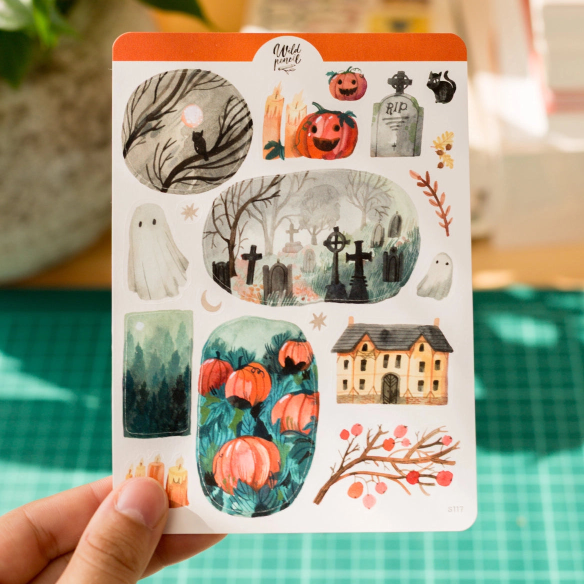 Wild Pencil Studio Sticker Sheet - Halloween Night