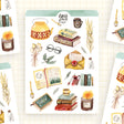 Designed for all book lovers, this paper sticker sheet will be perfect for your bullet journal, planner, diary, snail mail or other crafts. All illustrations are my own originals made with love in Brno, Czech Republic.