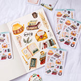 Designed for all book lovers, this paper sticker sheet will be perfect for your bullet journal, planner, diary, snail mail or other crafts. All illustrations are my own originals made with love in Brno, Czech Republic.