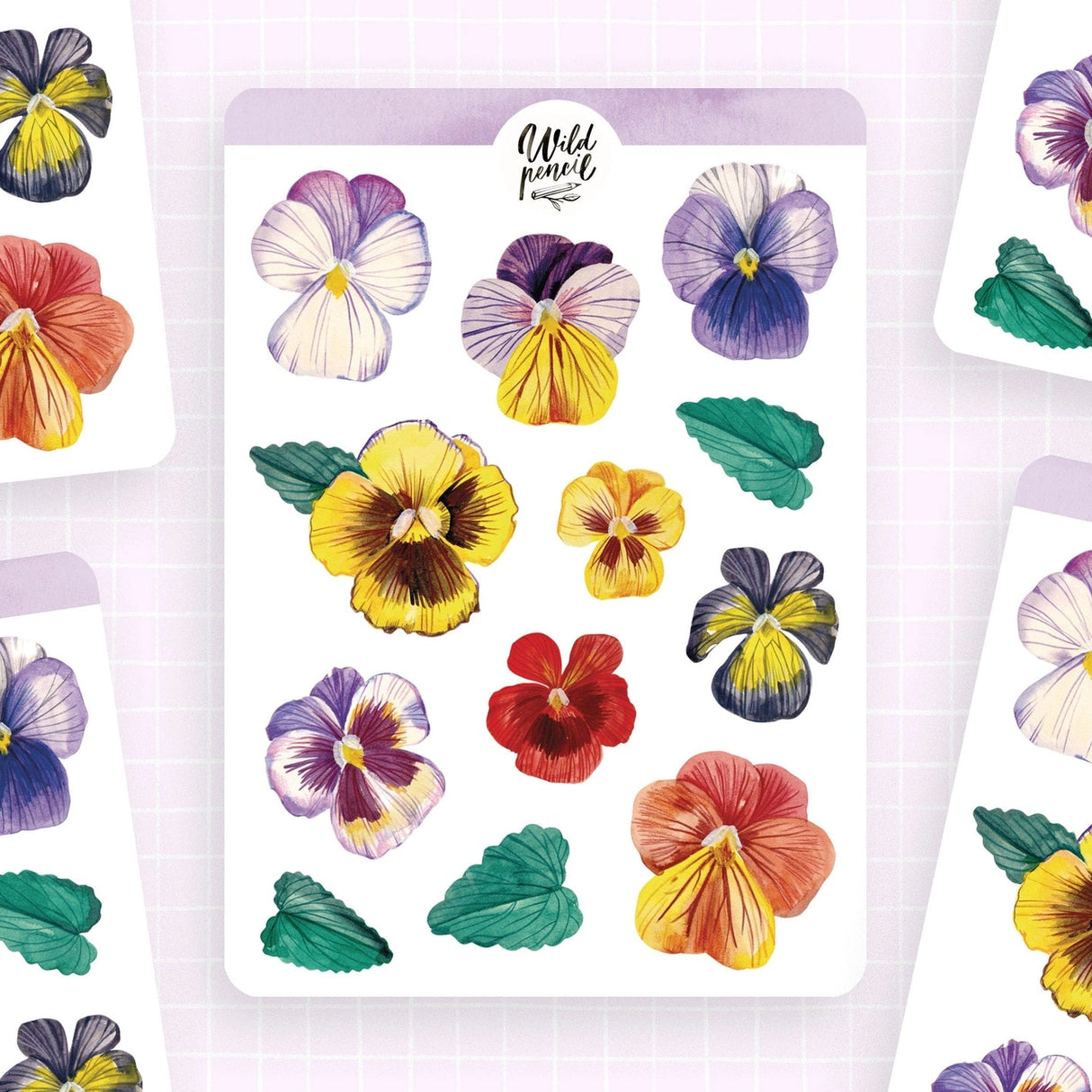 Elevate your stationery collection with our exquisite Pansy Sticker Sheet! Ideal for sticker enthusiasts, crafters, and floral lovers alike.