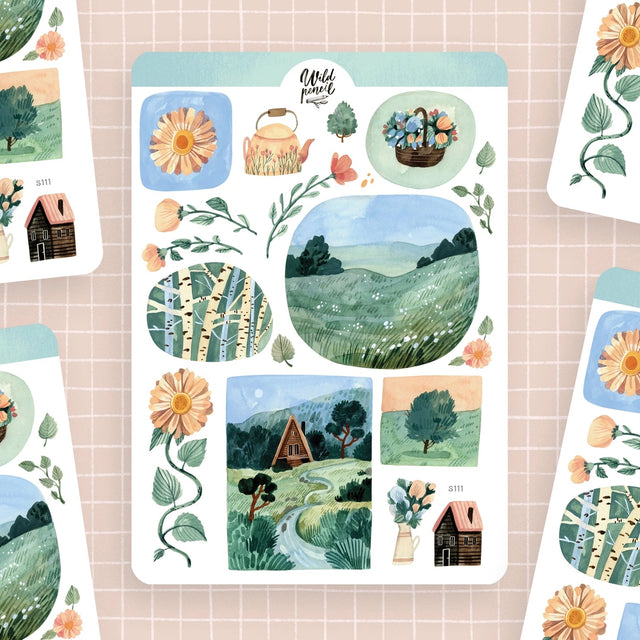 Wild Pencil Studio Sticker Sheet - Summer Meadow