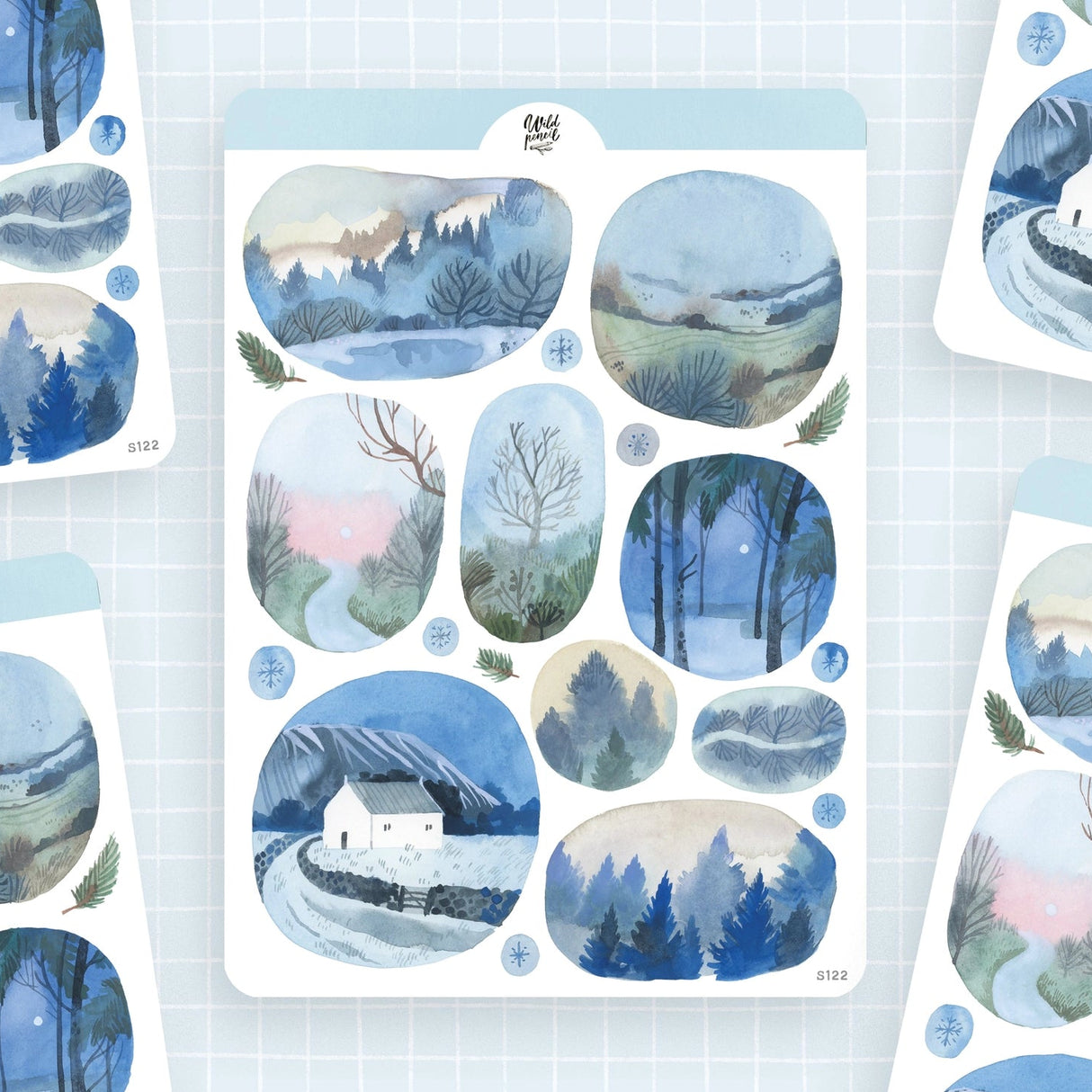 Wild Pencil Studio Sticker Sheet - Windows Into Winter