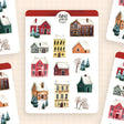 Wild Pencil Studio Sticker Sheet - Winter Town