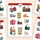 Wild Pencil Studio Sticker Sheet - Winter Town