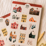 Wild Pencil Studio Sticker Sheet - Winter Town