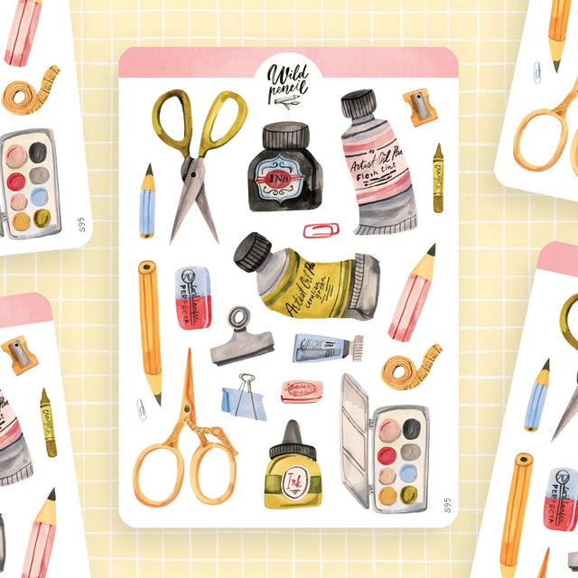Designed with all travelers, wanderer and nature lovers in mind, sticker sheets have been core product of Wild Pencil Studio and loved by many in the last few years. Each decorated with my own original watercolor or gouache illustration, they are perfect for bullet journals, planners, envelopes or various other crafts!