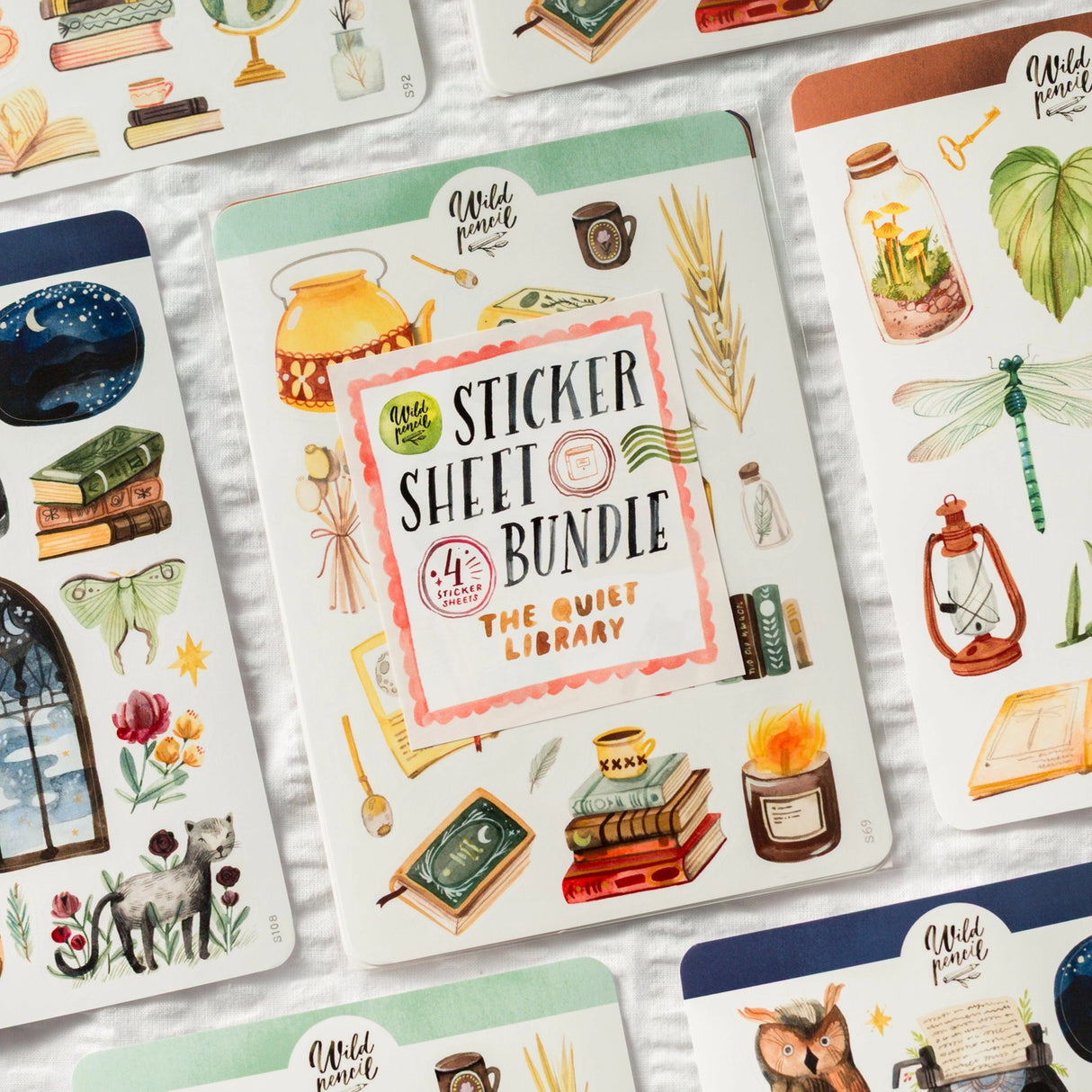 Get four stickers sheets in a bundle for better price! Perfect for your bullet journal, planner, snail mail or various other crafts. Designed from my original sketchbook illustrations, each made with love in Czech Republic.